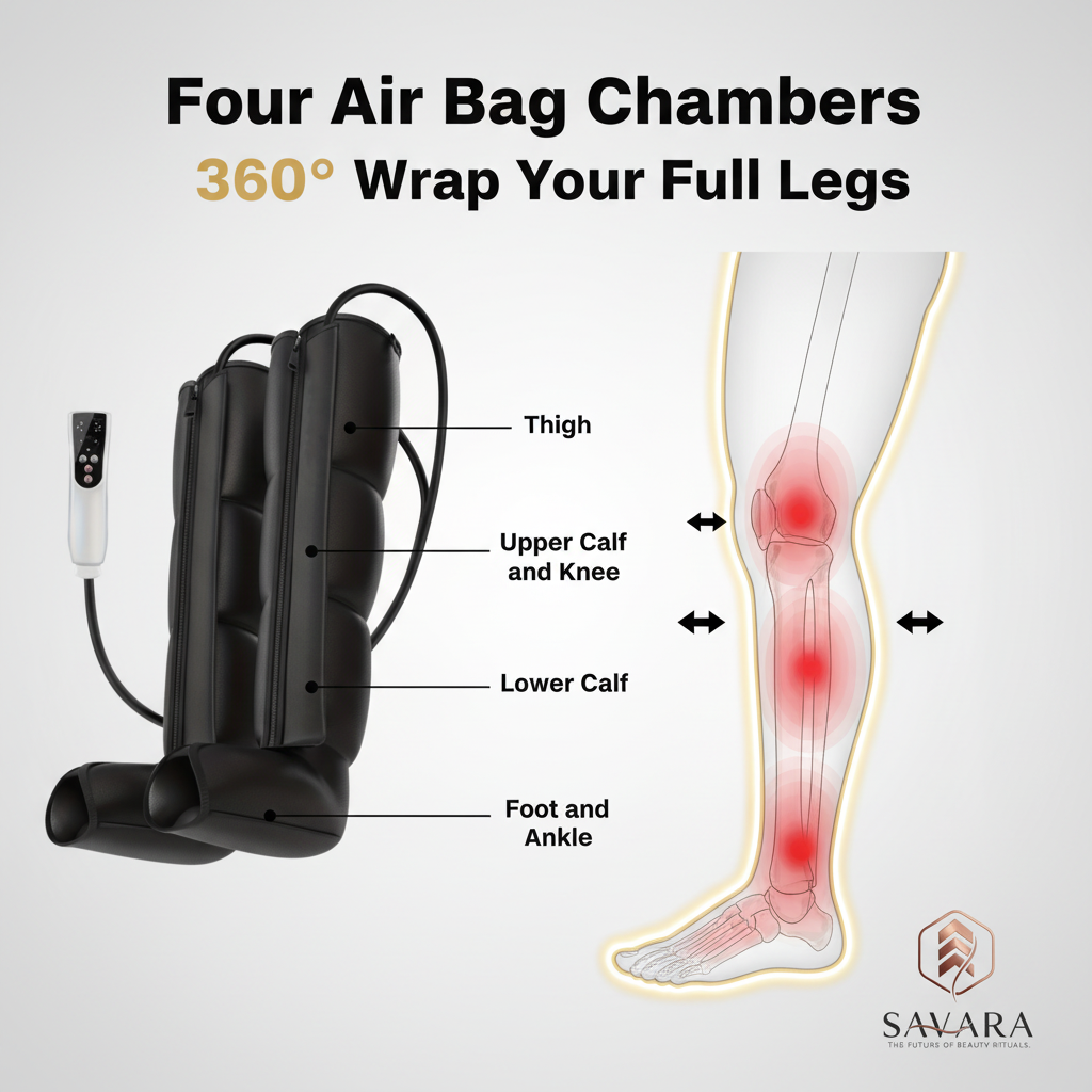 Four air bag chambers 360° wrap