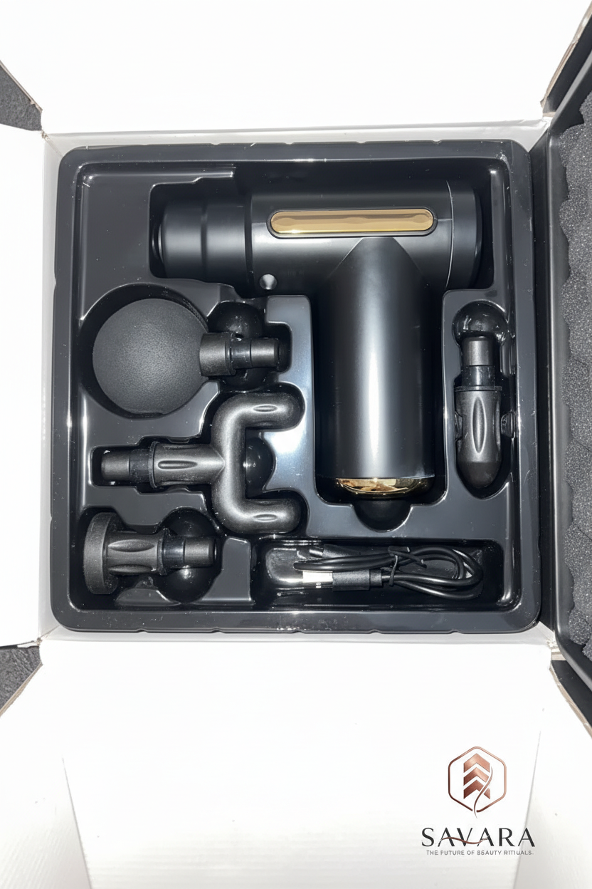 Massage gun packaging with logo