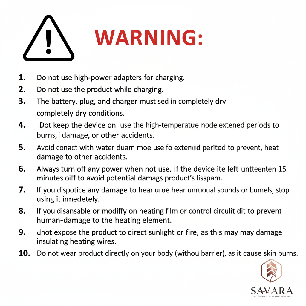 Warning page with correct numbering 1-10